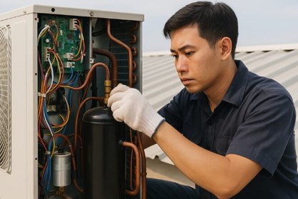 Dịch vụ sửa máy lạnh xã Long Điền