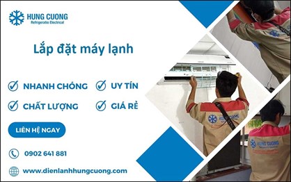 Dịch vụ lắp máy lạnh phường Tân Thuận