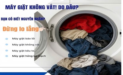 Máy giặt không vắt dù đã giặt xong – lỗi gì?