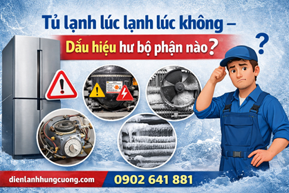 Tủ lạnh lúc lạnh lúc không – dấu hiệu hư bộ phận nào?