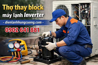 Giá Thay Block Máy Lạnh Inverter