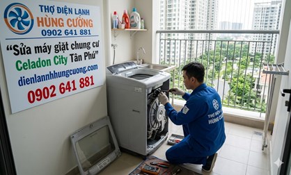 Sửa máy giặt chung cư Celadon City Tân Phú