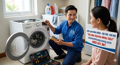 Sửa Máy Giặt Bao Nhiêu Tiền?