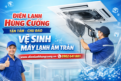 Vệ Sinh Máy Lạnh Âm Trần Quận 6 - Sạch Sâu 99% - Gió Mát Tức Thì