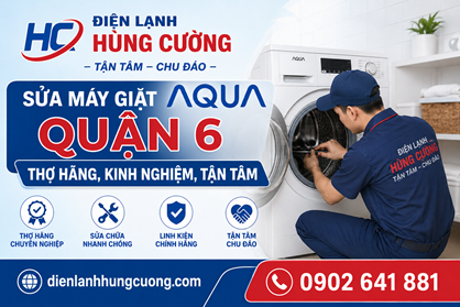 Sửa Máy Giặt Aqua Quận 6: Không Vẽ Bệnh, Trung Thật