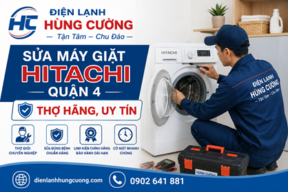 Sửa Máy Giặt Hitachi Quận 4: Sửa Nhanh Tại Nhà – Giá Rẻ Minh Bạch!