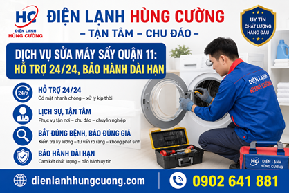 Dịch Vụ Sửa Máy Sấy Quận 11 Cấp Tốc 24/7, Không Phát Sinh Chi Phí!