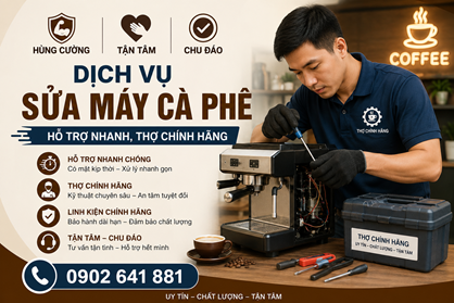 Dịch Vụ Sửa Máy Pha Cà Phê – Thợ Chính Hãng Đập Tan Mọi Sự Cố!