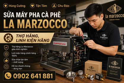 Sửa Máy Pha Cà Phê La Marzocco – Thợ Hãng, Linh Kiện Hãng
