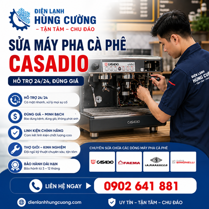 Sửa Máy Pha Cà Phê Casadio: Khẩn Cấp 24/24, Báo Đúng Giá