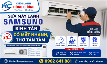Sửa Máy Lạnh Samsung Bình Tân: Có Mặt Nhanh, Thợ Tận Tâm