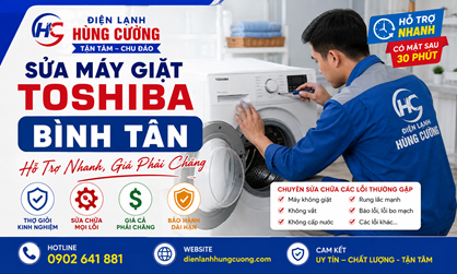 Sửa Máy Giặt Toshiba Bình Tân: Báo Giá Minh Bạch, Bắt Đúng Bệnh