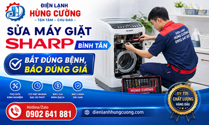 Sửa Máy Giặt Sharp Bình Tân: Bắt Đúng Bệnh, Báo Đúng Giá
