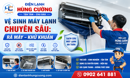 Vệ Sinh Máy Lạnh Chuyên Sâu: Rã Máy – Khử Khuẩn Triệt Để