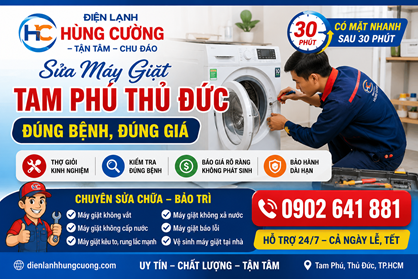 Sửa Máy Giặt Tam Phú Thủ Đức: Đúng Bệnh, Đúng Giá