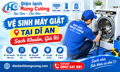 Vệ Sinh Máy Giặt Phường Dĩ An: Sạch Khuẩn, Giá Rẻ