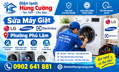 Sửa Máy Giặt LG, Samsung, Electrolux Phường Phú Lâm