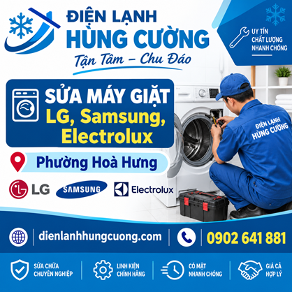 Sửa Máy Giặt LG, Samsung, Electrolux Phường Hoà Hưng
