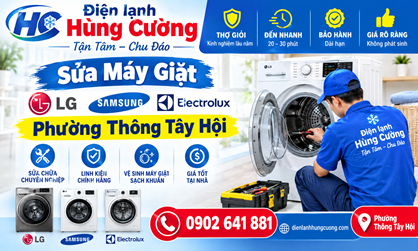 Sửa Máy Giặt LG, Samsung, Electrolux Phường Thông Tây Hội