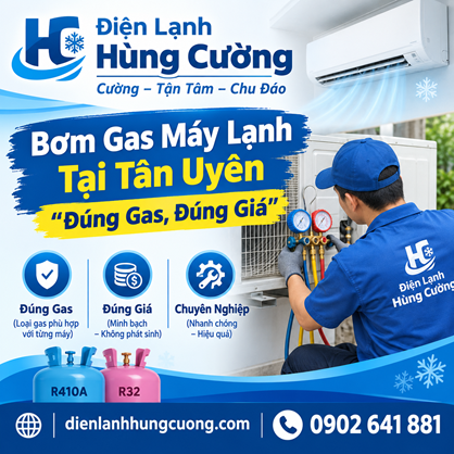Bơm Gas Máy Lạnh Tại Tân Uyên: Bơm Đúng Gas, Báo Đúng Giá!