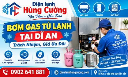 Bơm Gas Tủ Lạnh Tại Dĩ An: Trách Nhiệm, Giá Ưu Đãi