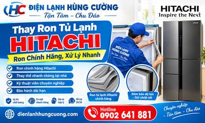 Thay Ron Tủ Lạnh Hitachi Chuẩn Hãng - Xử Lý Nhanh