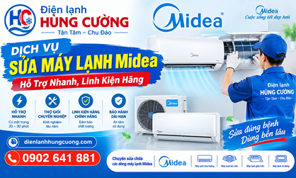 Dịch Vụ Sửa Máy Lạnh Midea Tại Nhà: Thợ Đến Nhanh 30P, 100% Linh Kiện Chính Hãng