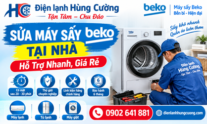 Sửa Máy Sấy Beko Tại Nhà: Hỗ Trợ Nhanh, Giá Rẻ