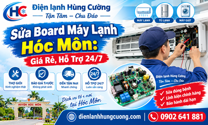 Sửa Board Máy Lạnh Hóc Môn: 24/7 - Giá Rẻ, Bắt Đúng Bệnh