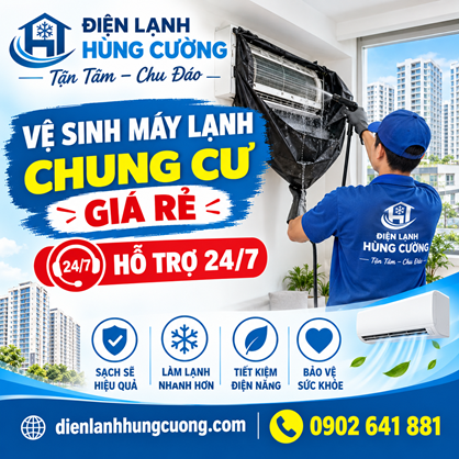 Vệ Sinh Máy Lạnh Chung Cư 24/7 Giá Rẻ