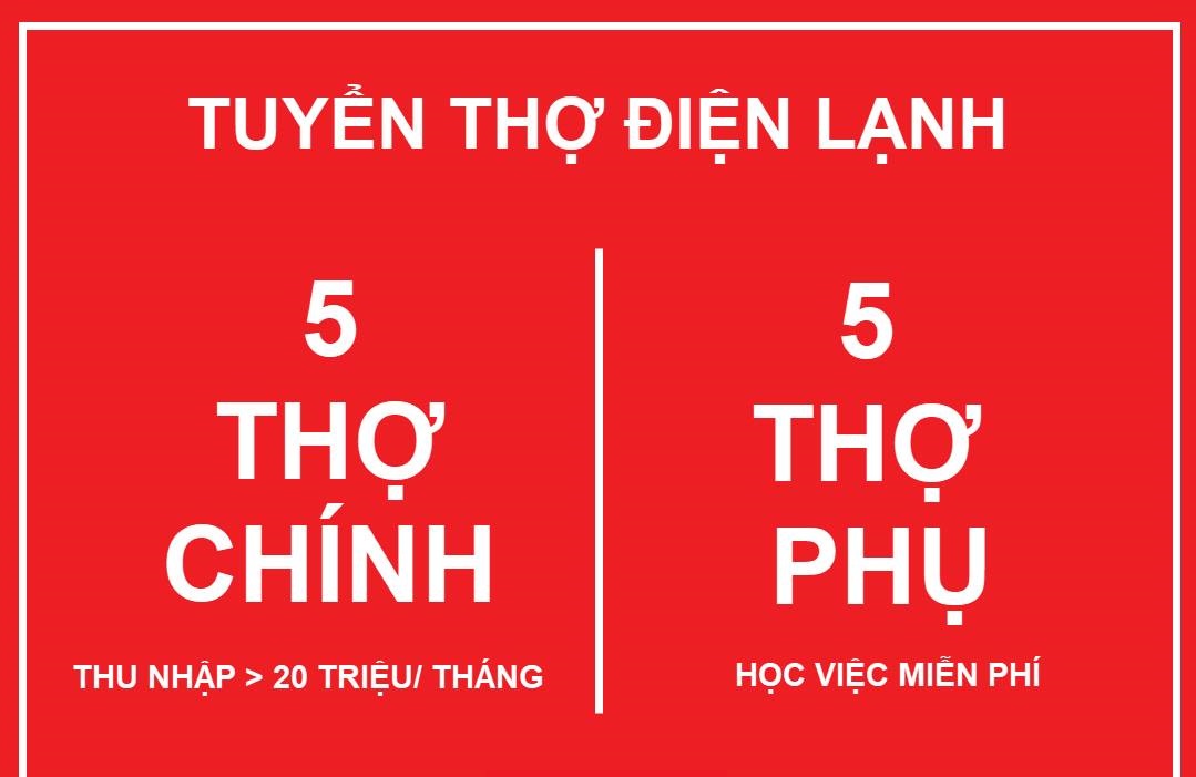 Tuyển thợ điện lạnh tại vũng tàu