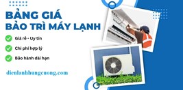 Bảng Giá Sửa Máy Lạnh Mới Nhất 2026