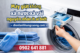Máy giặt không xả nước xả vải