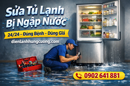 Sửa Tủ Lạnh Bị Ngập Nước – 24/24 – Đúng Bệnh – Đúng Giá