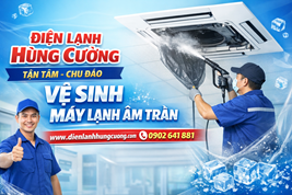 Vệ Sinh Máy Lạnh Âm Trần Quận 3 - Hỗ Trợ 30p, Có Hoá Đơn