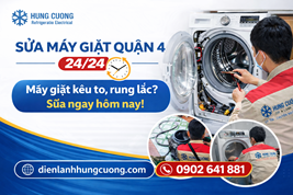 Tiệm Sửa Máy Giặt Gần Nhất Quận 4: Có Mặt Sau 15 Phút – Giá Rẻ