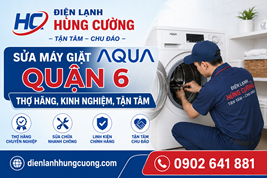 Sửa Máy Giặt Aqua Quận 6: Không Vẽ Bệnh, Trung Thật