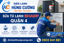 Sửa Tủ Lạnh Sharp Quận 4: Thợ Giỏi, Hỗ Trợ 24/24