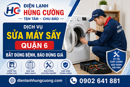 Dịch Vụ Sửa Máy Sấy Quận 6: Bắt Đúng Bệnh, Báo Đúng Giá – Gọi Là Đến Ngay