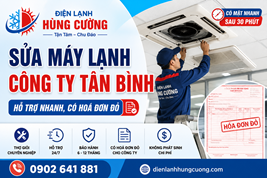 Sửa Máy Lạnh Công Ty Tân Bình: Máy Chạy Êm Ru, Đầy Đủ Hóa Đơn Đỏ!