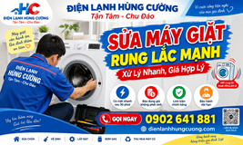 Sửa Máy Giặt Rung Lắc Mạnh: Xử Lý Nhanh, Giá Hợp Lý