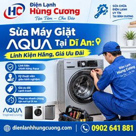 Sửa Máy Giặt Aqua Tại Dĩ An: Giá Ưu Đãi, Thợ Giỏi