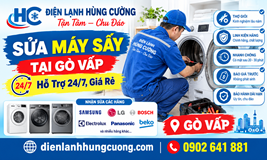 Sửa Máy Sấy Tại Gò Vấp: Hỗ Trợ 24/7, Giá Rẻ