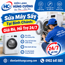 Sửa Máy Sấy Tại Bình Chánh: Giá Rẻ, Hỗ Trợ 24/7