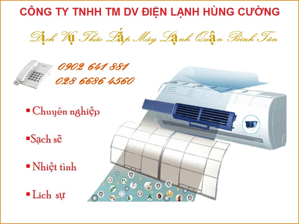 Dịch Vụ Tháo Lắp Máy Lạnh Quận Bình Tân
